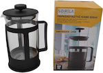 Sidirela Ε-2184 Plastic French Press Coffee Maker Black 600ml