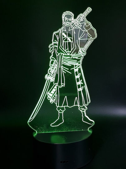 One Piece - Zoro Dekorative Lampe 3D-Illusion Transparent