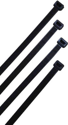 Pack of 100pcs Black Plastic Cable Ties SZS-3X150 150x3mm SZS-3X150/BLACK