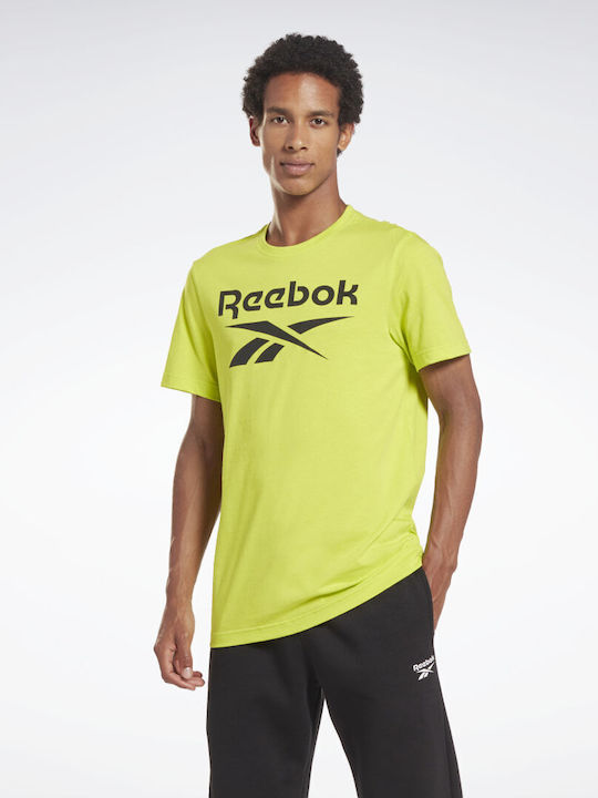 Reebok Identity Ανδρικό T-shirt Acid Yellow με Λογότυπο