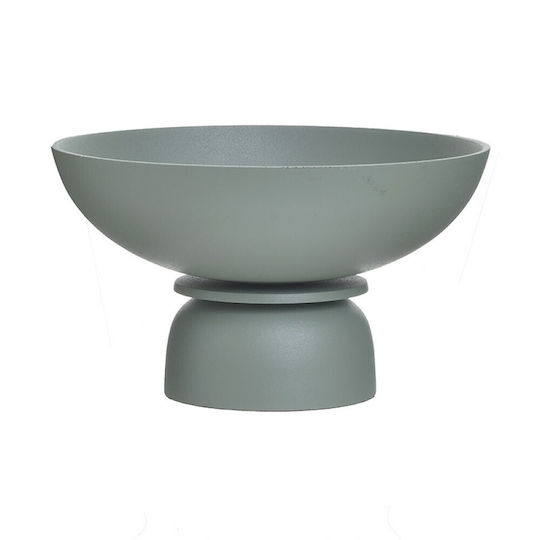 Inart Decorative Bowl Pedestal Green 26x26x15cm