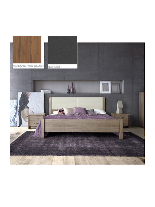 Νο 45 Δ Κρεβάτι Υφασμα Με Μοριοσανίδα (Για Στρώμα 160×200) Με Επιλογές Χρωμάτων - Γκρί Τεχνόδερμα