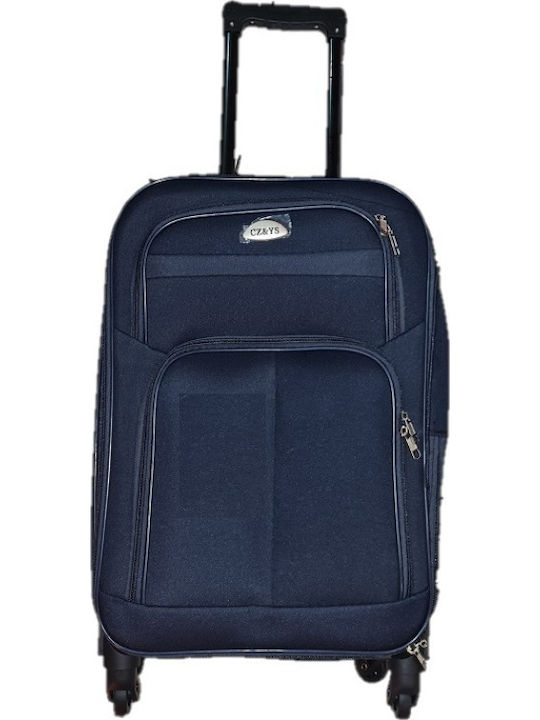 Ormi Medium Fabric Blue Suitcase With 4 Wheels ...