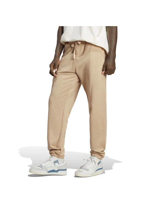 Adidas Rifta City Boy Essential Παντελόνι Φόρμας με Λάστιχο Magic Beige