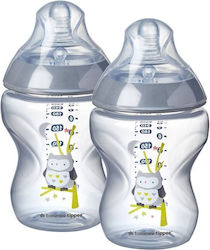 Tommee Tippee Closer To Nature Πλαστικό με Θηλή Σιλικόνης για 0+ μηνών 260ml 2τμχ