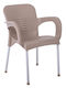 Gartenstühle Polypropylen Lara-II Tortora E306 60x59x81cm