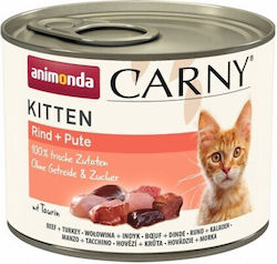 Animonda Carny Kitten Wet Food for Kittens In Can with Beef / Turkey 1pc 200gr