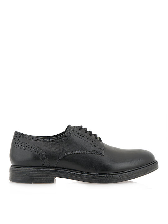 La Cuoieria Men's Leather Oxfords Black