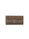 Ginis Large Leather Women's Wallet Brown