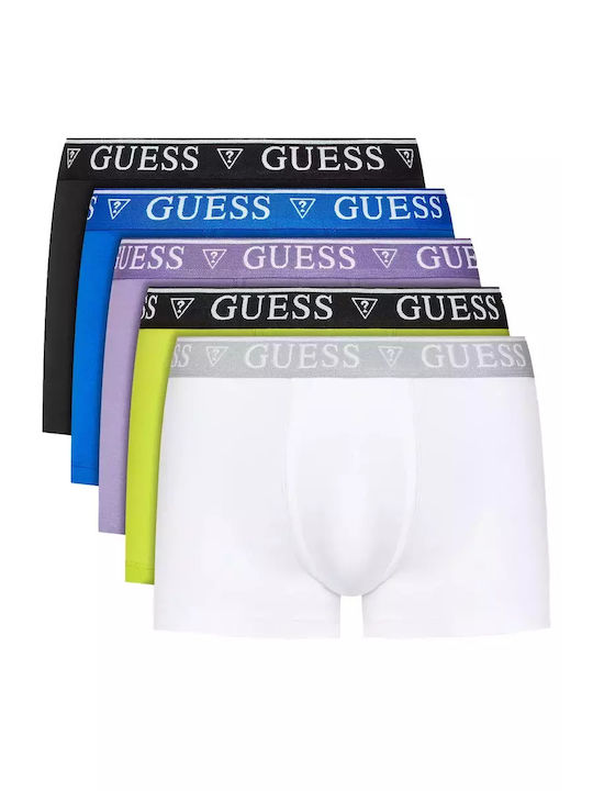 Guess Herren Boxershorts Black/White/Lime/Blue/Violet 5Packung