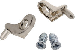 ArteLibre Metallic Shelf Brackets Nickel 5x5mm 04012730