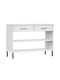 Console Table of Solid Wood & Metal White L98xW35xH70cm