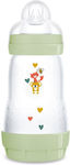 Mam Plastic Bottle Anti-Colic with Silicone Nipple for 2+ months Green Koala-Fox 260ml 1pcs