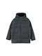 Civil Boys Quilted Coat Gray with Lining & Ηood