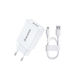 WK Încărcător cu Port USB-A și Cablu Lightning 10W Albς (WP-U118 Combo)