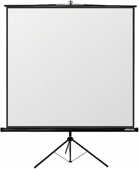 Reflecta Projektionswand für Projektor Boden Crystal Line Tripod Lux mit Bildseitenverhältnis 1:1 / 16:9 / 4:3 240x240cm / 135"