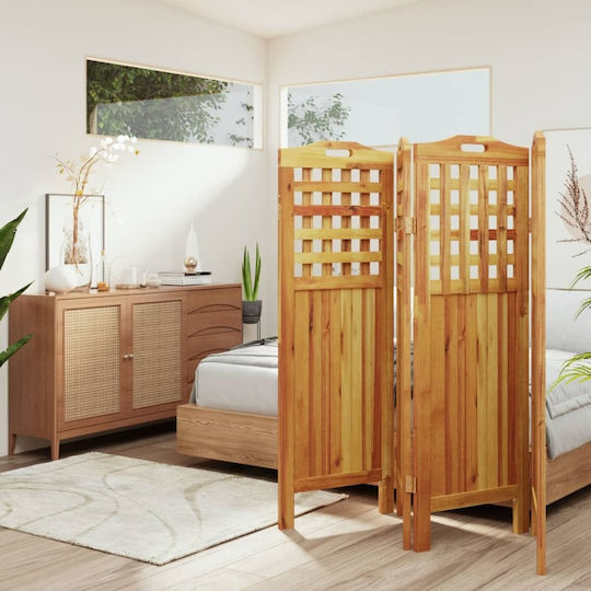 vidaXL Dekorativer Raumteiler Hölzernes mit 4 Paneelen 115x162cm
