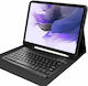Tech-Protect Folio Flip Cover Piele artificială cu Tastatură Engleză SUA Negru (Galaxy Tab S8 Ultra) X900/X905