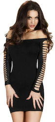 Chilirose Sexy Φόρεμα Seamless Soft Elastic Cut Outs Black