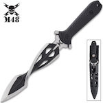 United Cutlery M48 Tsunami Dagger Cuțit Negru cu Lamă din Oțel inoxidabil cu Teacă