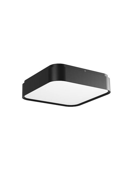 Redo Group Yomo Μοντέρνα Μεταλλική Πλαφονιέρα Οροφής με Ενσωματωμένο LED σε Μαύρο χρώμα 30cm