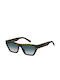 Marc Jacobs Women's Sunglasses with Brown Tartaruga Plastic Frame and Blue Gradient Lens MARC 657/S 086/08