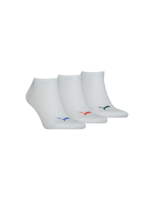 Puma Unisex Αθλητικές Κάλτσες Λευκές 3 Ζεύγη