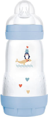 Mam Plastic Bottle Easy Start Forest Anti-Colic with Silicone Nipple for 2+ months Blue Whale-Penguin 260ml 1pcs