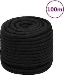 vidaXL Rope with Diameter 18mm and Length 100m Rope Black 18mm 100m Polyester 152839