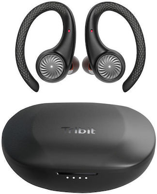 Tribit MoveBuds H1 BTH95 Bluetooth Handsfree Ακουστικά με Αντοχή στον Ιδρώτα και Θήκη Φόρτισης Μαύρα