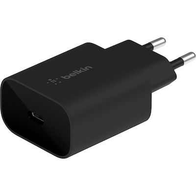 Belkin Charger Without Cable with USB-C Port 25W Power Delivery Blacks (WCA004VFBK)