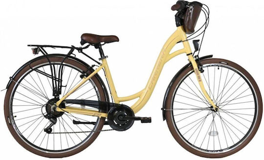 Carrera C8 28" 2023 Μπεζ Ποδήλατο Πόλης με Ταχύτητες