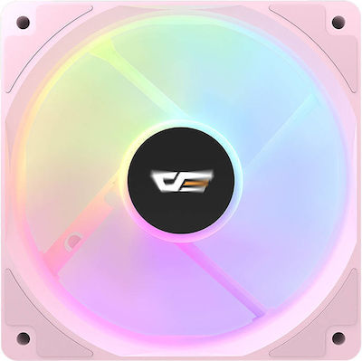 Darkflash CL12 Case Fan 120mm με RGB Φωτισμό και Σύνδεση 4-Pin Molex Ροζ