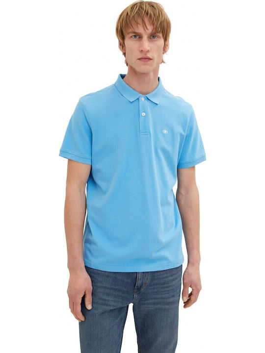Tom Tailor Basic Polo Μπλούζα Κοντομάνικη Γαλάζια