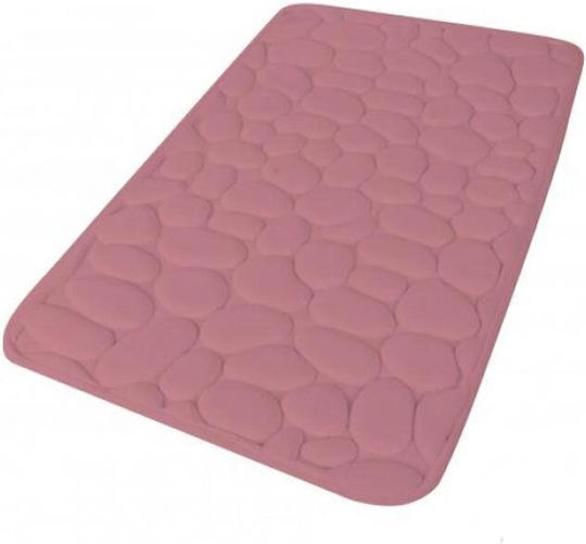 Αντιολισθητικό Πατάκι Μπάνιου Memory Foam AT0000289 Ροζ 50x80εκ.