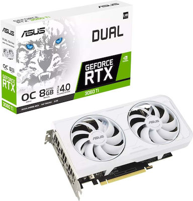 Asus GeForce RTX 3060 Ti 8GB GDDR6X OC Edition White Carte Grafică