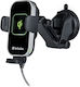 Verbatim FWC-02 Car Mobile Mount with Adjustable Hooks and Wireless Charging Black