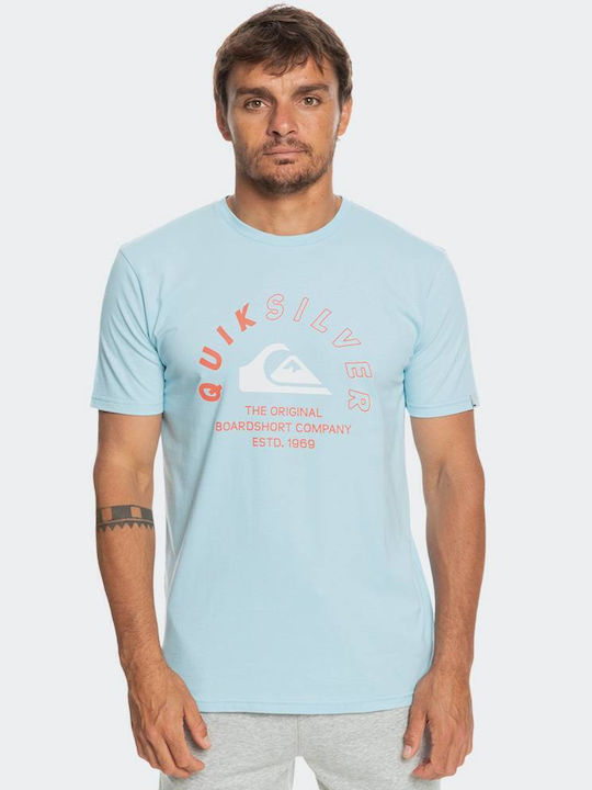 Quiksilver Ανδρικό T-shirt Γαλάζιο με Στάμπα