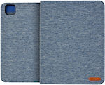 Ancus Fabric Flip Cover Δερματίνης Μπλε (iPad Air 2020/2022)
