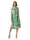 Brita Midi Dress Wrap Green
