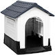 vidaXL Dog House Plastic Outdoor Gray 57x68x66cm