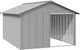 vidaXL Căsuță pentru Câine Metalic Pentru Exterior Gri 116.5x153x81.5cm
