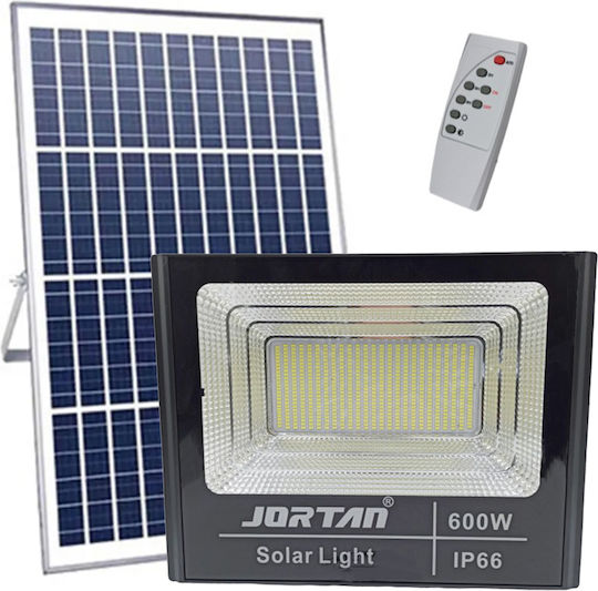 Jortan Jortan Waterproof Solar LED Floodlight 600W Cold White 6500K with Remote Control IP66