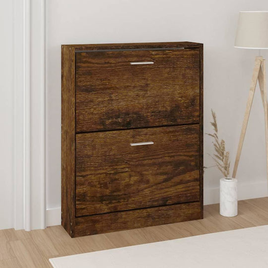 Suport pentru pantofi cu 2 Rafturi Galbenă L59xW17xH81cm
