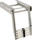 Sumar Bootsleiter mit 2 Stufen Teleskopische Plattformleiter Inox SS316 2 Stufen 25,4 x 55,9 cm