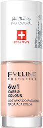 Eveline 6w1 Care & Colour Nail Treatment Tinted with Brush Nude 5ml