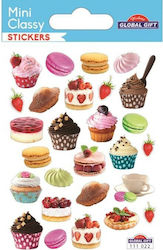 Global Αυτοκόλλητα Cupcakes Global Αυτοκόλλητα Cupcakes