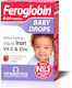 Vitabiotics Feroglobin Baby Drops Flüssiges Eisen, Vit C und Zink 4-24 Monate Erdbeere