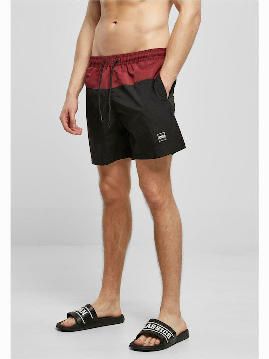 Urban Classics Herren Badehose Cherry/black Mon...