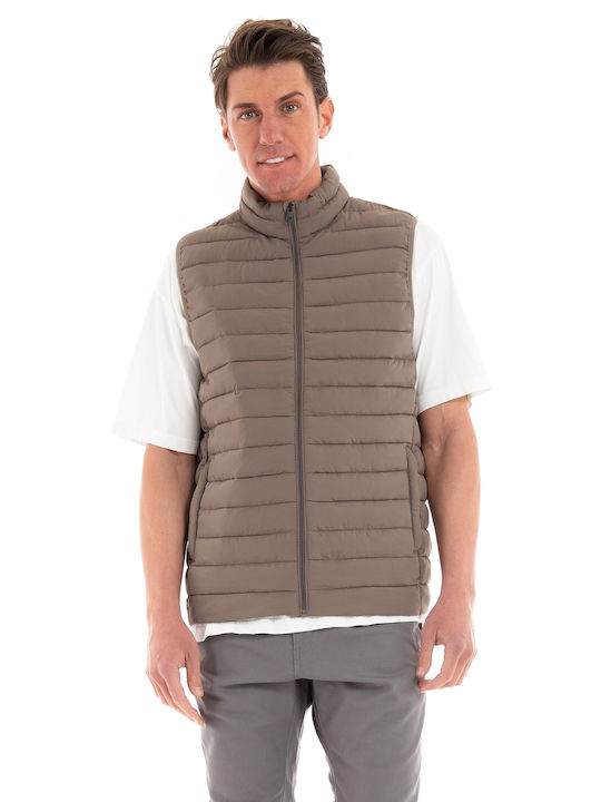 Jack & Jones Men's Sleeveless Puffer Jacket Dark Beige